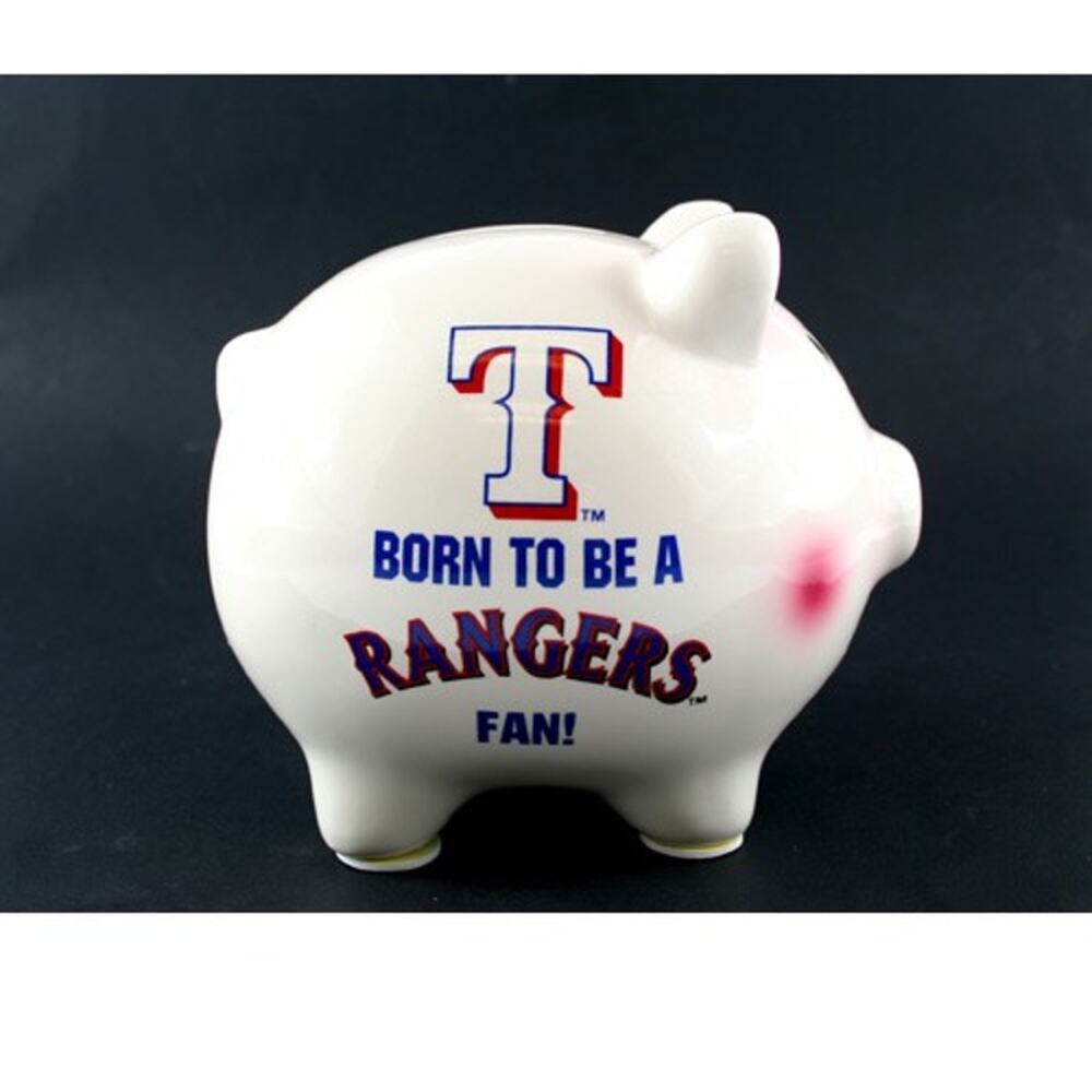 MLB Texas Rangers Piggy Bank White Born To Be A Rangers Bank New w Box